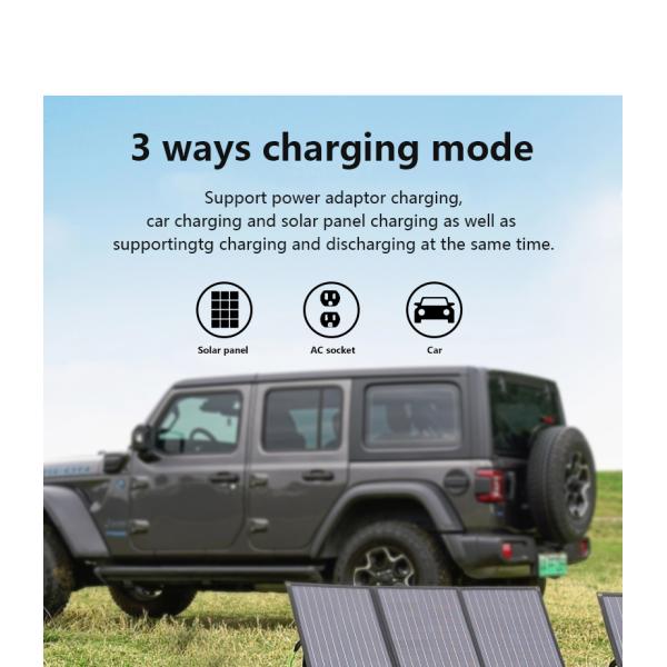 Portable Power Station 300w EU Plug LED Light  DC AC Solar Generator for Home Use 200W Products Certificates