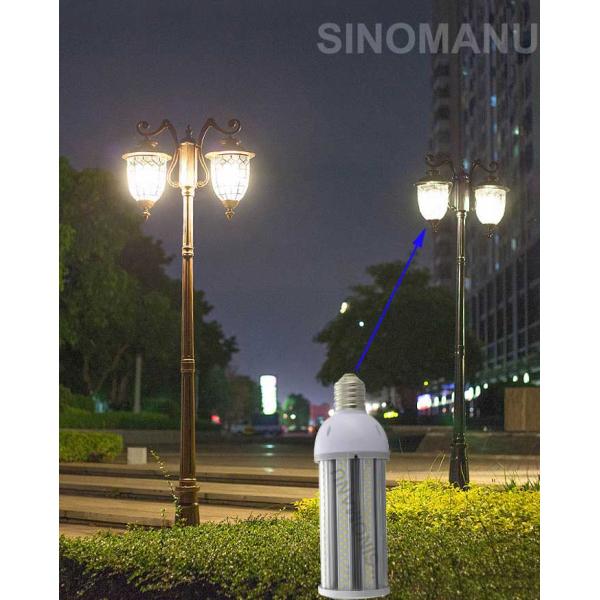 Dimmable Silver Corn Cob Light Bulbs , 8700LM Post Top Street LED 360 Degree