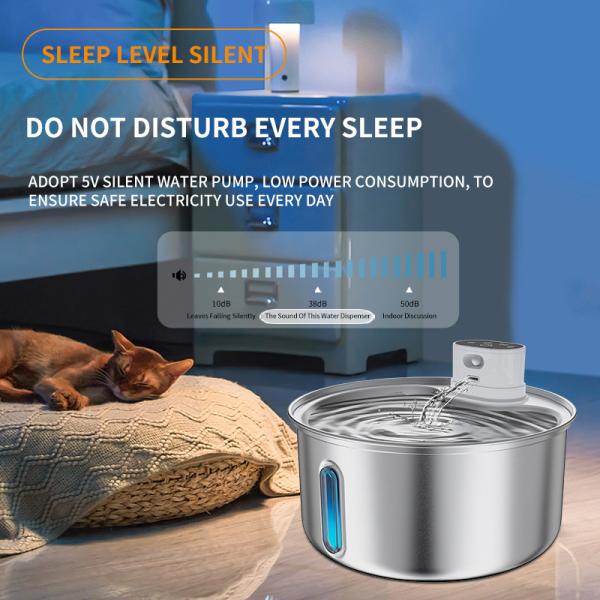 Distributeur d'eau intelligent ultra-silencieux pour animaux de compagnie 5,5L, 880g