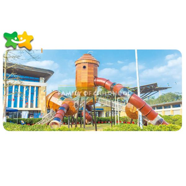 Оборудование парка атракционов стиля самолета на открытом воздухе возбуждая с скольжением детей большим