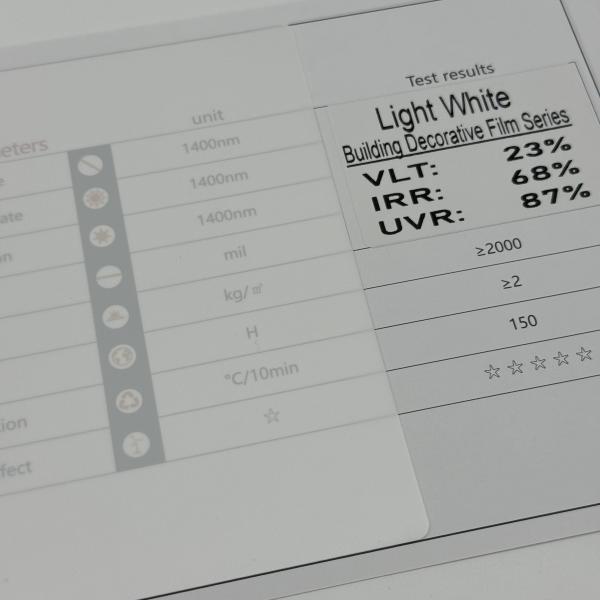 Película para ventanas de control solar blanca clara de 2 mil, 95.9% de protección UV