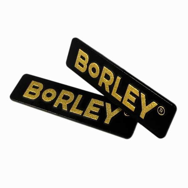 Corrosion Resistant Custom Aluminum Nameplate Matte Black Metal Name Plate With 3D Text And Adhesive Back