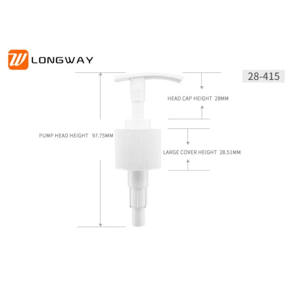 White Bulk Plastic Lotion Pump Dispenser 24/410 Environmental Friendly