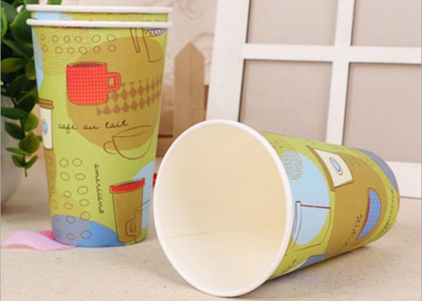 Takeaway Disposable Cold Paper Cups For Juice / Coco Cola Polystyrene Cups With Lids