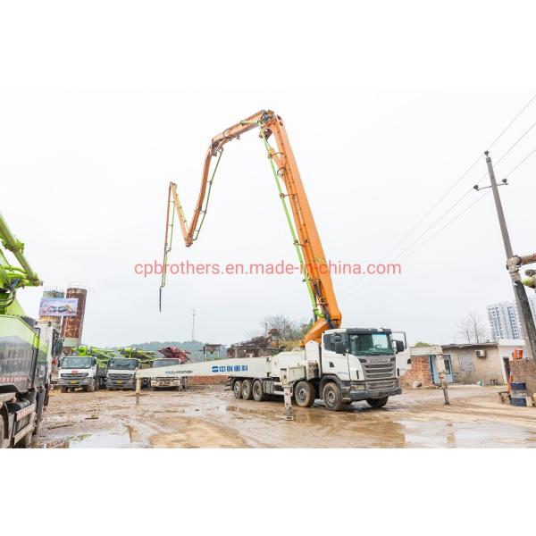 Bomba de hormigón en el chasis de Scania Extra Long Boom 2014 Zoomlion 63m Plantas móviles de lotes