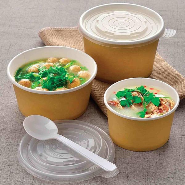 Eco Friendly Disposable Paper Food Containers Kraft With Lids