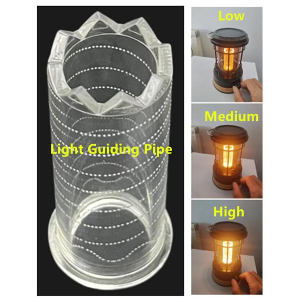 Warm White 200 Lumens Solar Powered Led Camping Lights Dimmable Indoor Outdoor