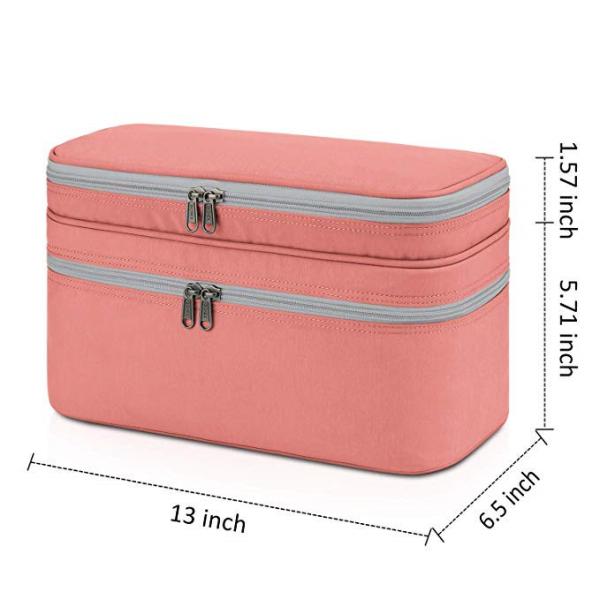 Multi Function Travel Bra Organizer , Lingerie Storage Bags Coral Color