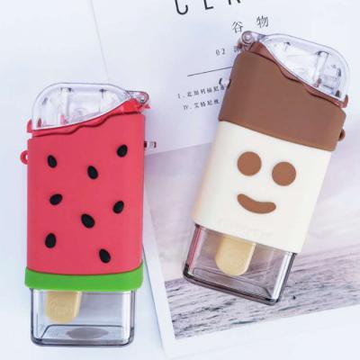 Copo dado forma bonito da garrafa de água do gelado das crianças com palha 10OZ