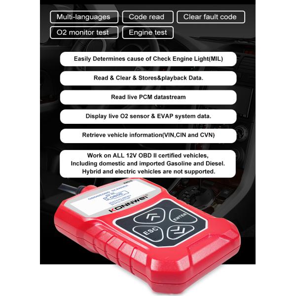 Блок развертки портативного 7 двигателя корабля OBDII языка KONNWEI KW310 диагностический