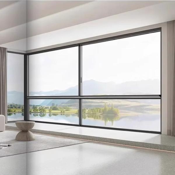 Série 130 Suspensão de Seis Pistas de Fresco Térmico Sliding Window Alumínio 6063-T6 Villa Fechada Balcão Piso A Tecto Vidro