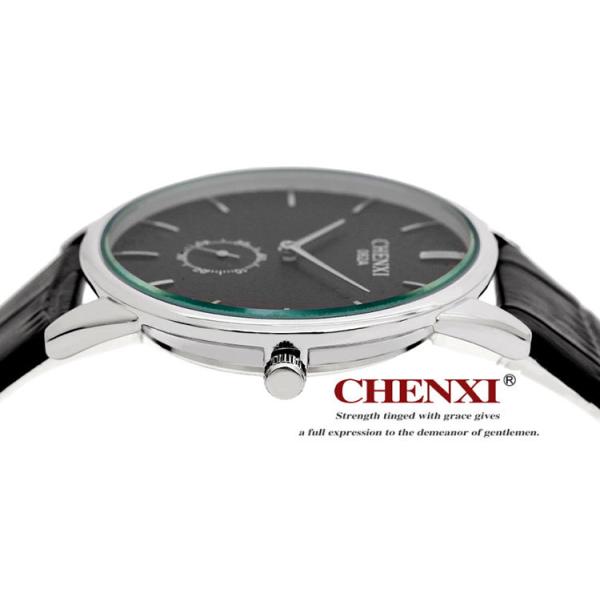 062A Top Quality PU Leather Split Leather Watch Black White Classic Fashion Leather Watch