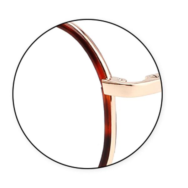 53mm Lens Round Floral Metal Optical Frame For Women Anti Blue