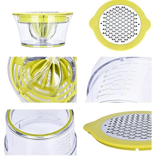 Manual Bulk Kitchen Supplies Orange Lemon Squeezer Juicer With Measuring Cup Grater
