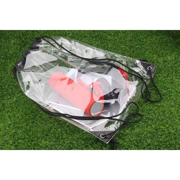 Marketing Waterproof PVC Clear Backpack Drawstring Pouch Bag with Custom Printed Design