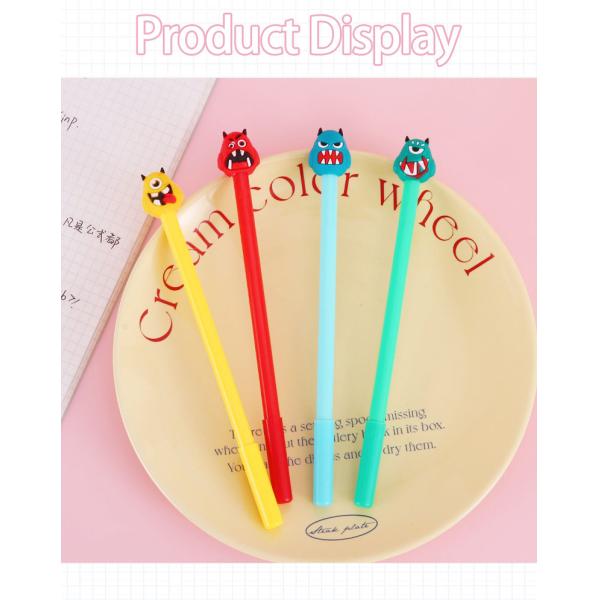 Divertida y linda pluma de firma de Halloween de 0,5 mm de tinta negra regalo de monstruo