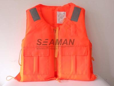 Veste de vida adulta do revestimento de vida 86-5 alaranjado rígido marinho do trabalho da espuma para imigrantes