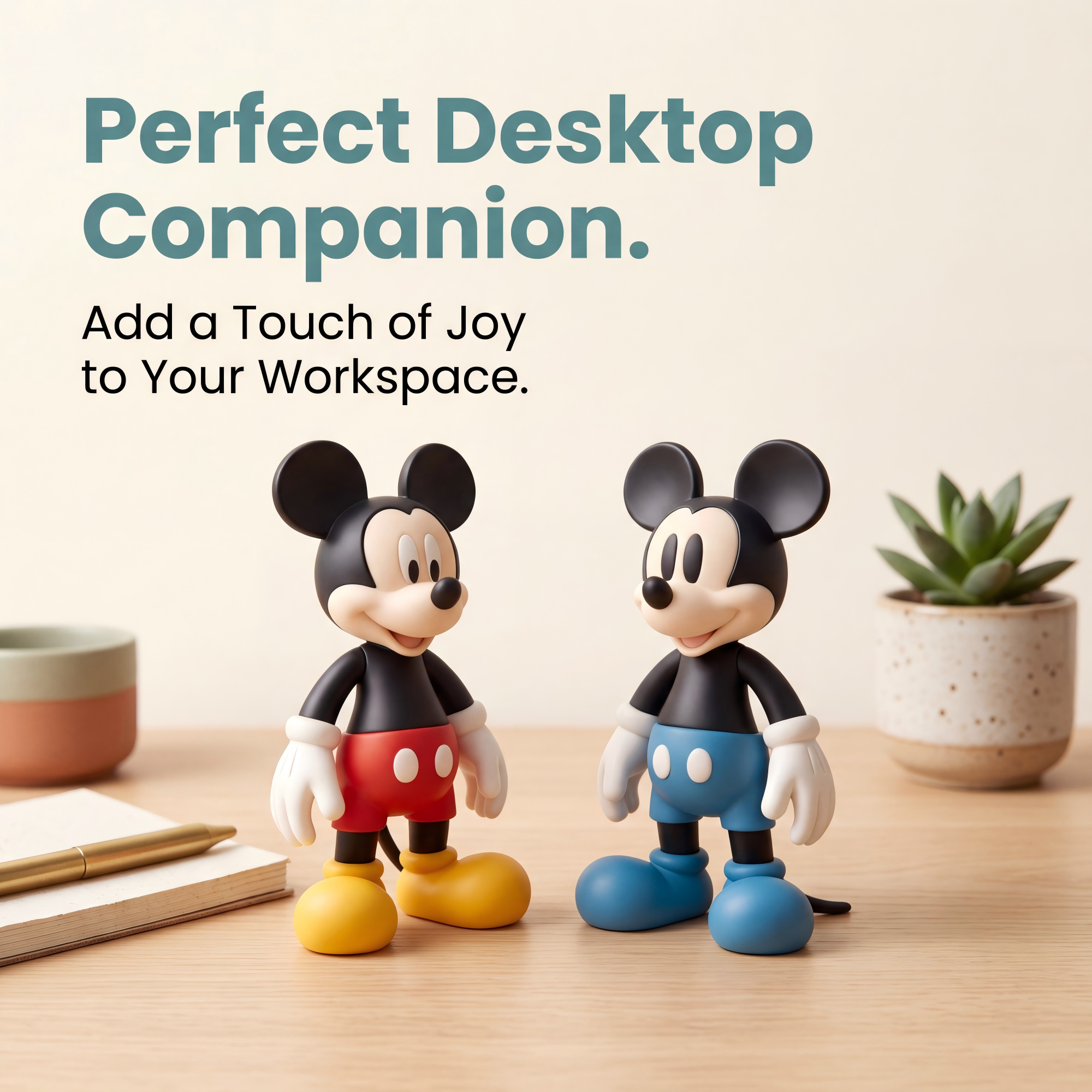 Hand Painted 3D Printed Toys Customizable Mickey Mouse Figurine Set Desk Collectible