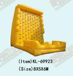 Dazzling Yellow Inflatable Rock Climbing Wall for Delightful Activities