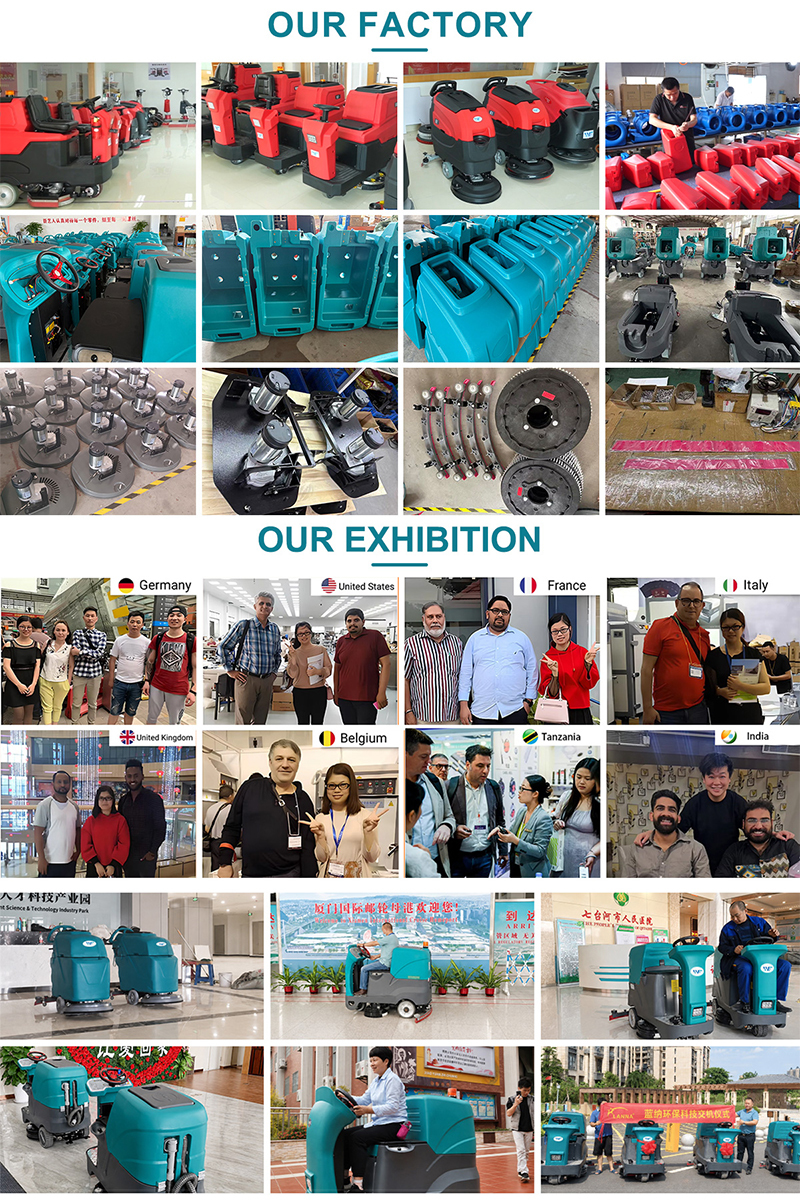 High Quality Electric Floor Scrubber CE Certification Commercial Cleaning Equipment Suitable for Factory Warehouse