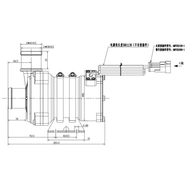 24 В пост. тока 17 м гибридный насос охлаждающей воды для автобуса топливный элемент JP-BL43-408T