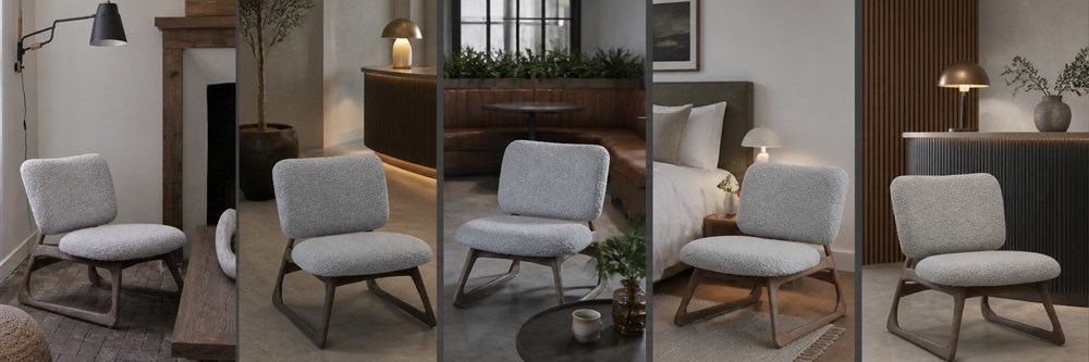 Modern Upholstered Wood Lounge Chair CYC-040