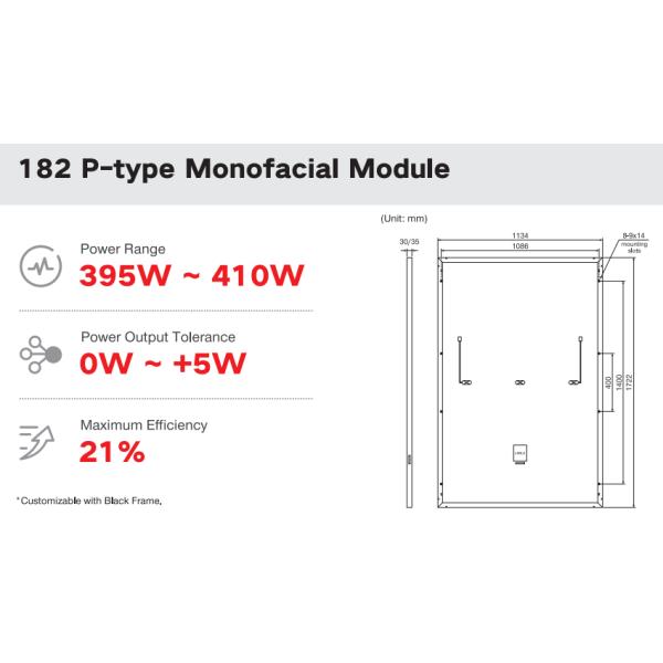 Residential And Commercial 395W Monocrystalline Silicon Panels
