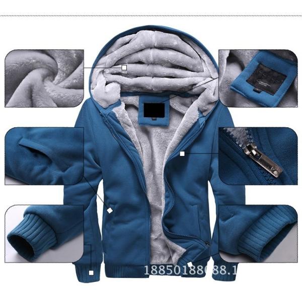 OEM Zipper Mens Pullover Sweater Long Sleeve Winter Men Fur Hoodie 100% Cotton