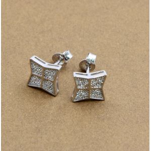 Кубические циркониевые серьги в форме круглого овального сердца, грушевого цвета, серебряные