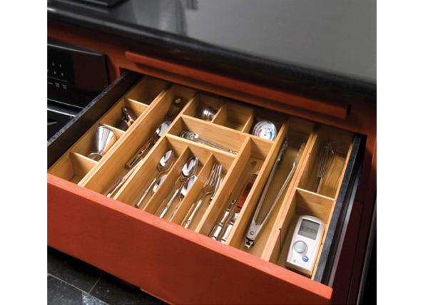 Complex Expandable Natrual Bamboo Storage Drawer Organizer Set