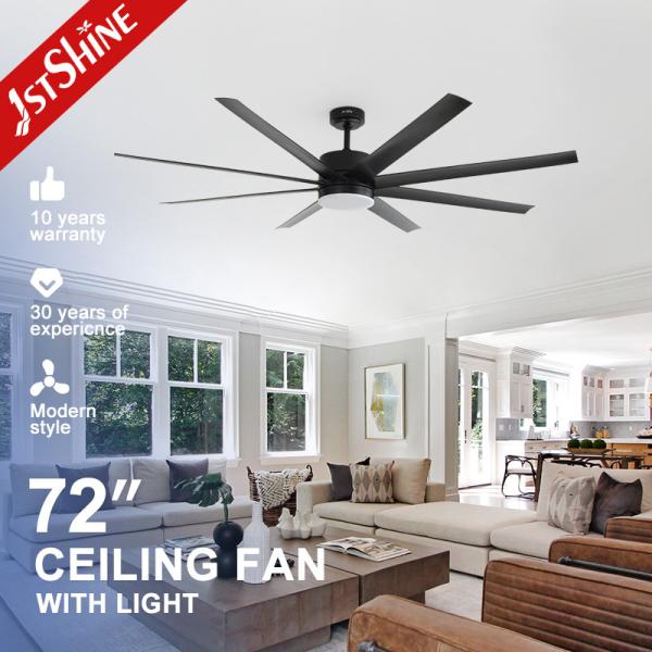 72 Inches LED Ceiling Fan with 6 Speed Reversible DC Motor and Remote App Control
