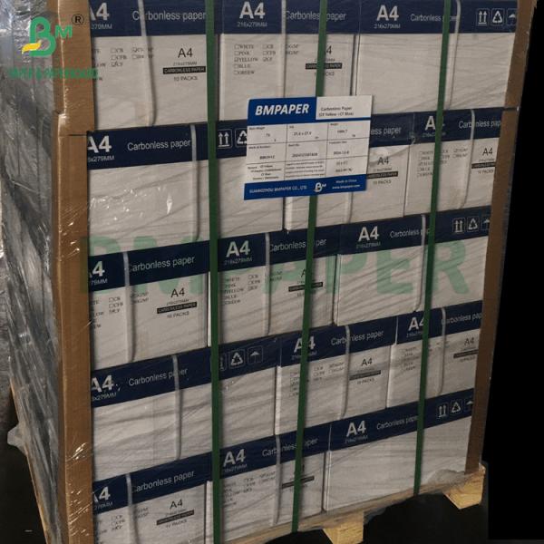 55gr 60gr CB CFB Carbonless Copy Paper For Receipt Bill 61 x 86cm Black Image