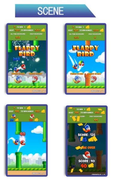 1 Player Flappy Bird Ticket Redemption Lottery Machine Press The Button Win Tickets