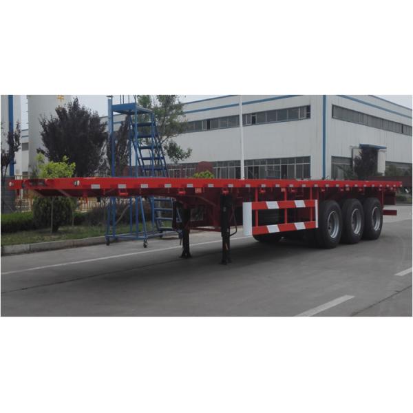 3 axles 13meters Flat bed semi trailer for 20ft/40ft containers from China in factory price Fuwa 3 axles trailer