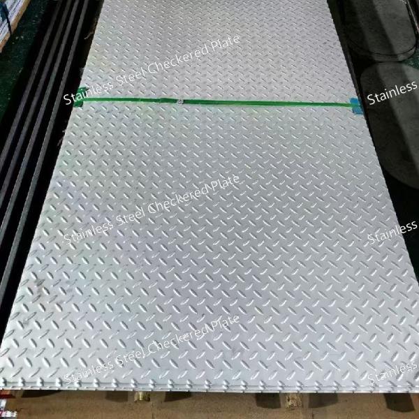 304 Stainless Steel Checkered Plate Thickness 3.0mm 4.0mm 5.0mm 6.0mm For Floor