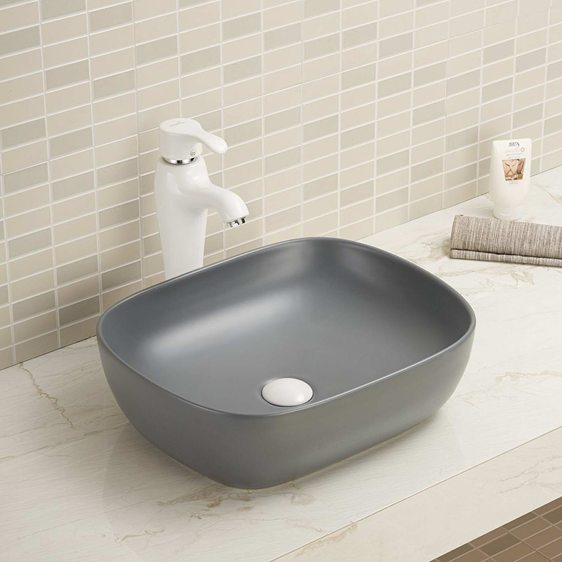 Прямоугольная раковина черноты Countertop таза мытья легко устанавливает с аксессуарами