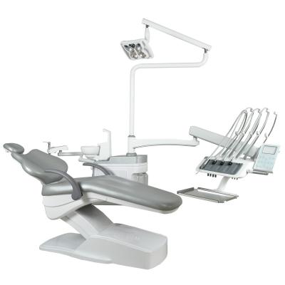 Top Mounted Dental Chair Unit with Teeth Whitening Function Operation Light Luxury PU Leather Dental Treatment Unit