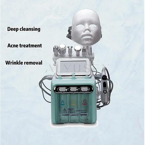 Портативная машина 7 красоты гидры в 1 корке двигателя кислорода Dermabrasion воды лицевой