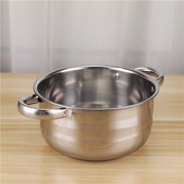 Wholesale 8pcs Soup Stock Pot Set Non Stick Stainless Steel 410 Pots Set with Lid