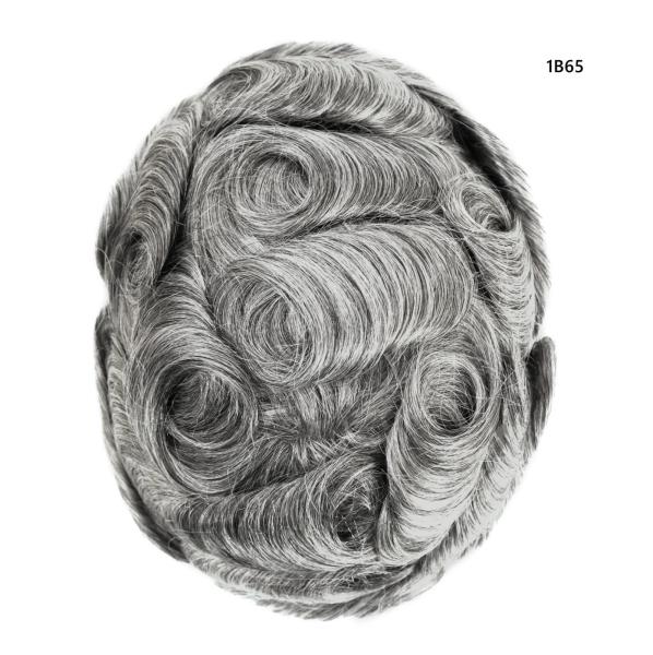 Mens Toupee Human Hair Replacement SystemFrench Lace Poly Skin Hairpieces Australia with grey hair