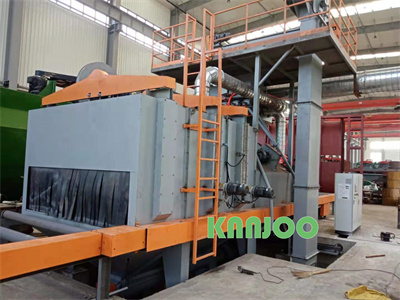 Máquina de alta velocidad para la explosión de chapas de acero con baja emisión de polvo