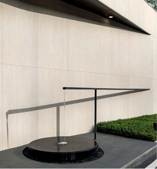 ベージュトラベルティン 600x1200mm マット アンティーク 仕上げ 外壁カーテン パーキンタイル 公園と広場用