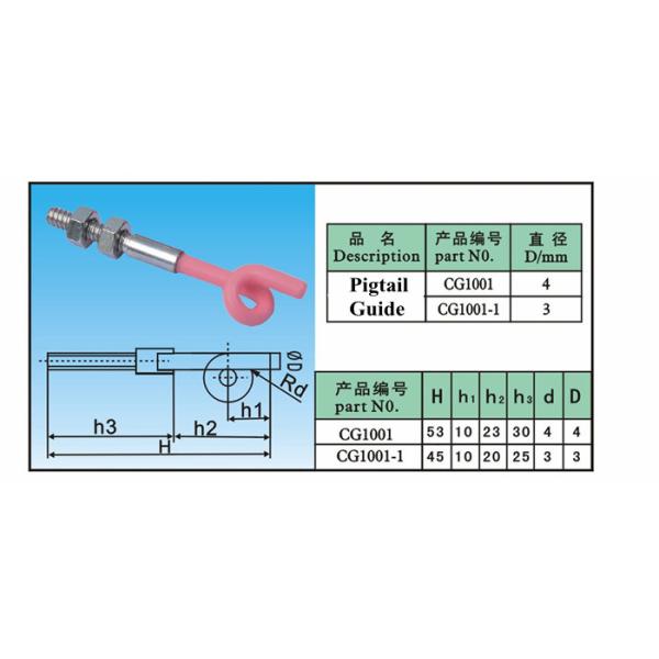 Pink Coil Winding Machine Parts Ceramic Yarn Guides For Texitile Machine
