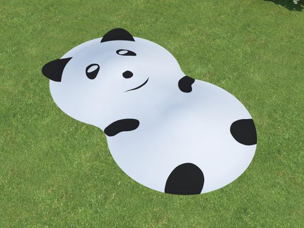 Panda Jumping Cloud Inflatable Trampoline for Indoor Playgrounds