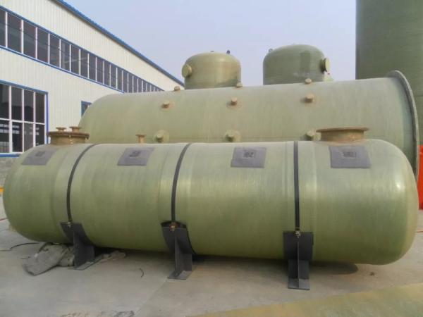 Horizontal Frp Acid Storage Tank In Chemical Production Line 1000mm*1820mm