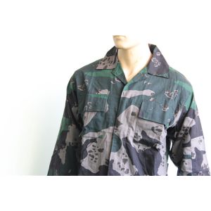 Polyester Cotton Philippine  Security Uniform In Woodland Camou For Training