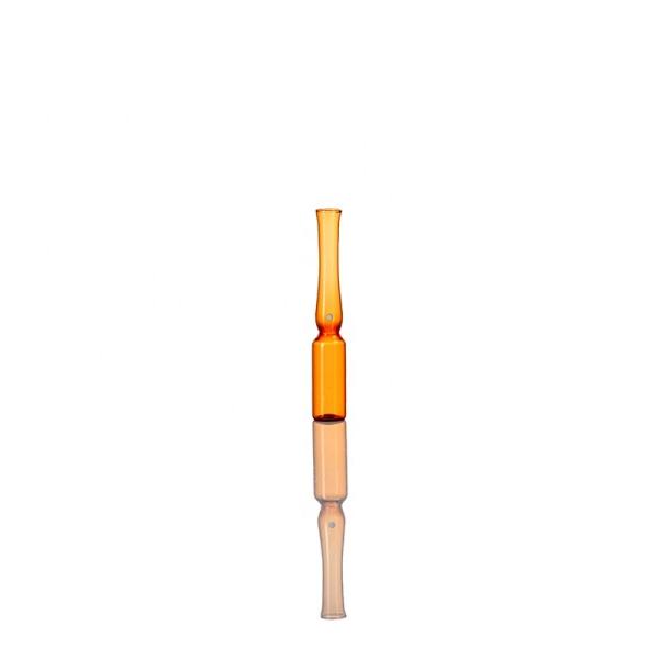 1ml ampola de vidro de borosilicato âmbar uso cosmético médico