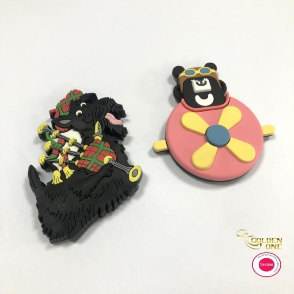 Wholesale Custom Logo Stylish 3D PVC Promotional Decorative Refrigerators Magnet Soft Rubber Fridge Magnets With Bottle Opener