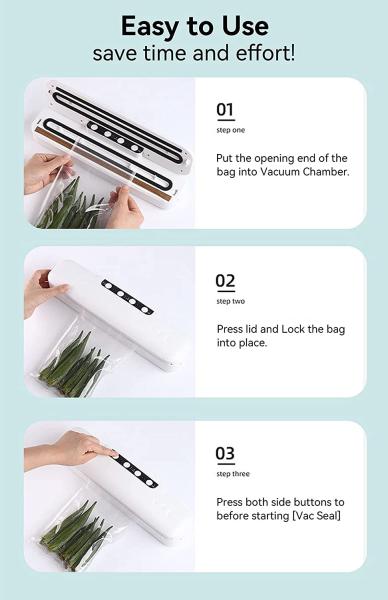 BPA Free PreCut Vacuum Sealer Bag Puncture Prevention Vacuum Seal Freezer Bag Food Saver Bag For Storage