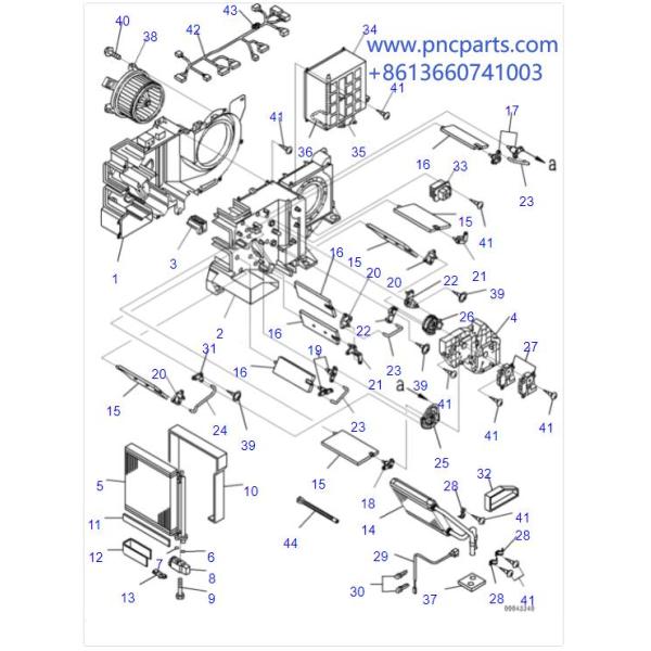 Блок кондиционера собрания 20Y-810-1211 KOMATSU кондиционера PC200-8